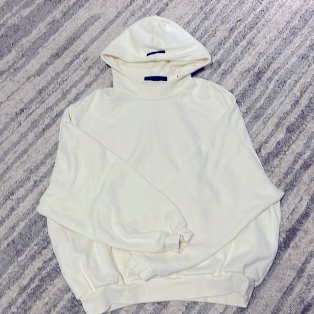 Essentials Fear of God off-white hoodie, size M